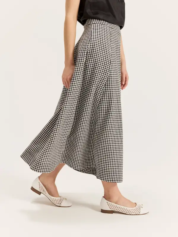 Courtside Check Skirt