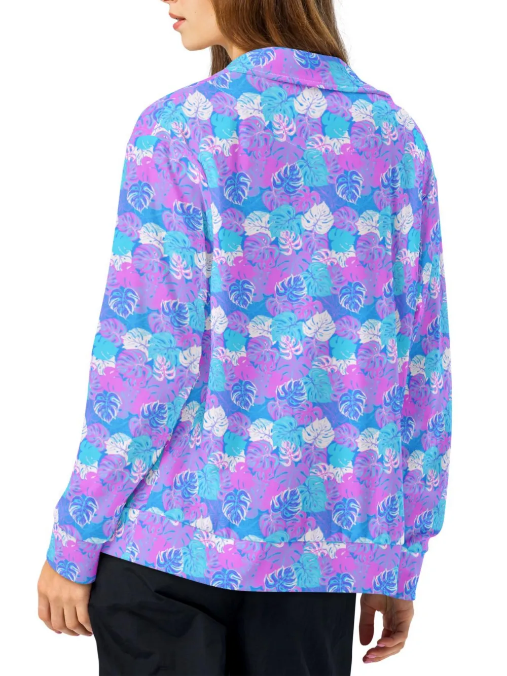 Tropical Leaf Pattern Jacket