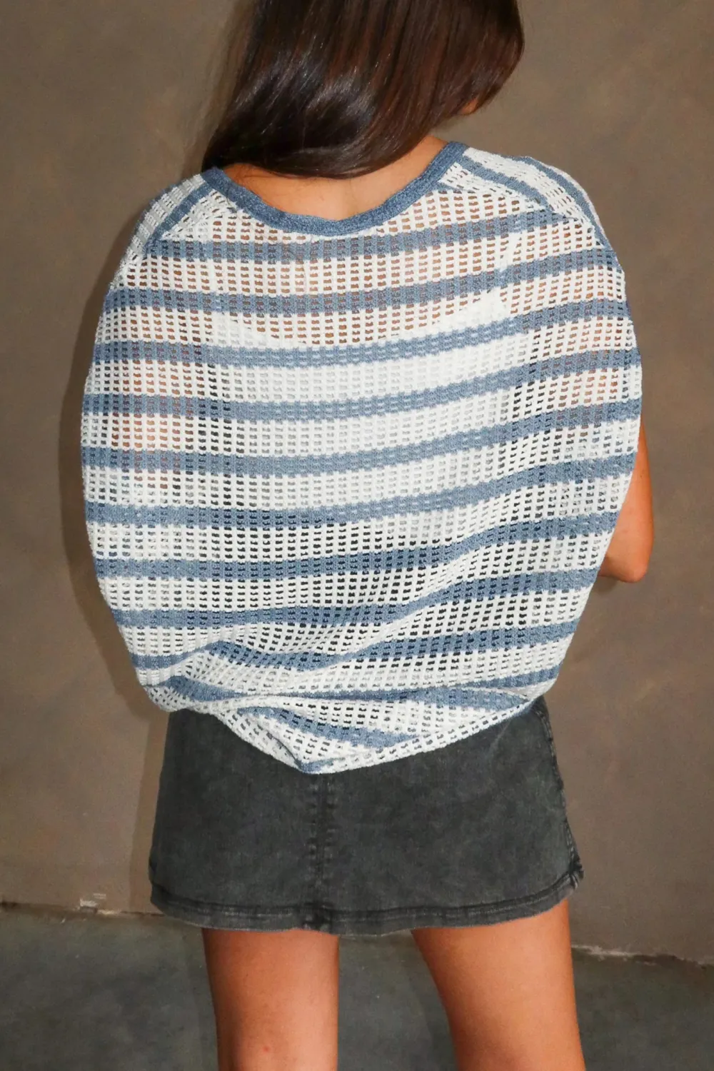 Hollow Striped Vest Top