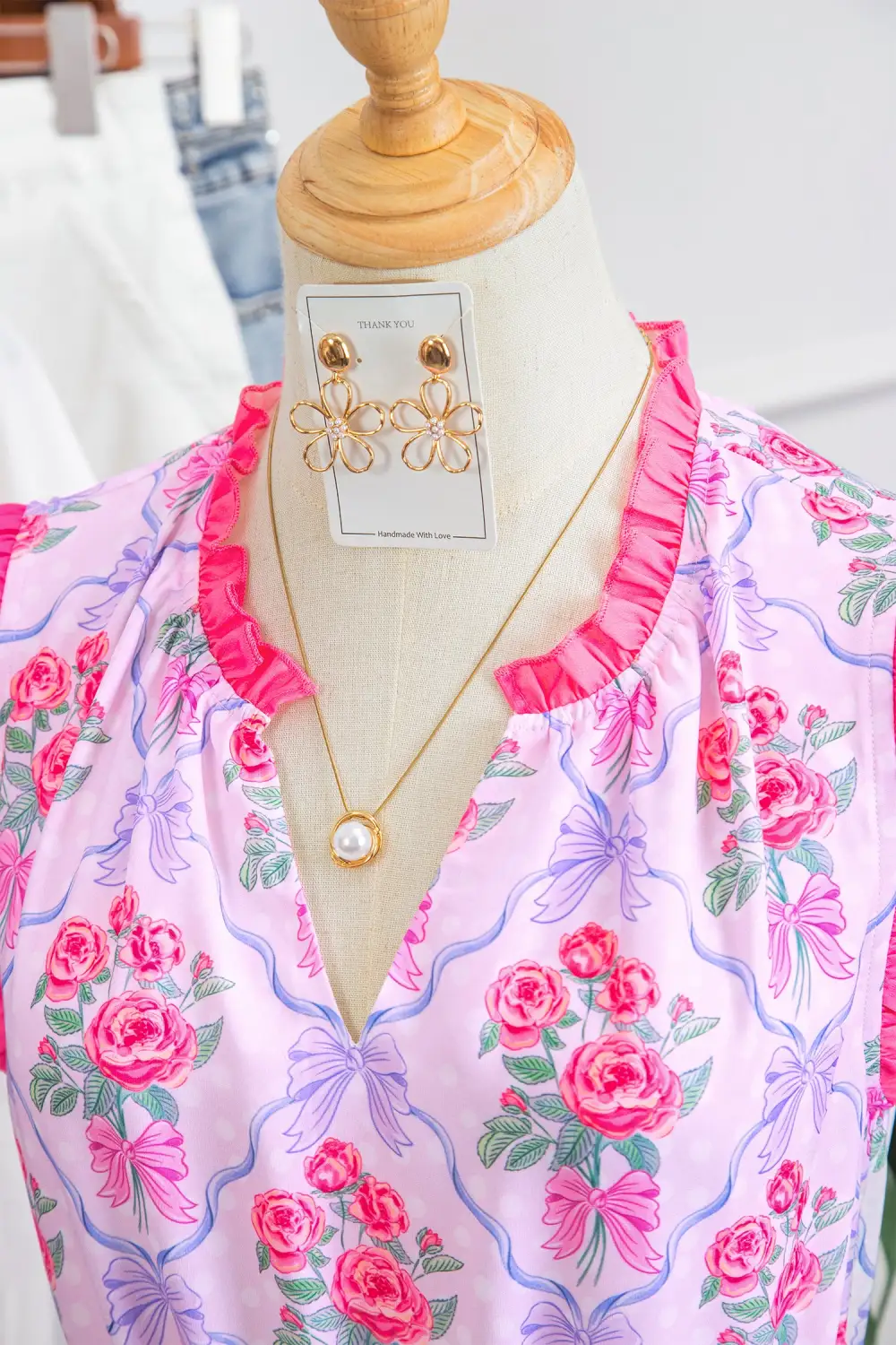 Gathered Detail Floral Ruffle Tiered Dress
