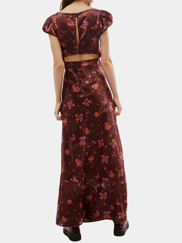 Butterfly Print Midi Dress