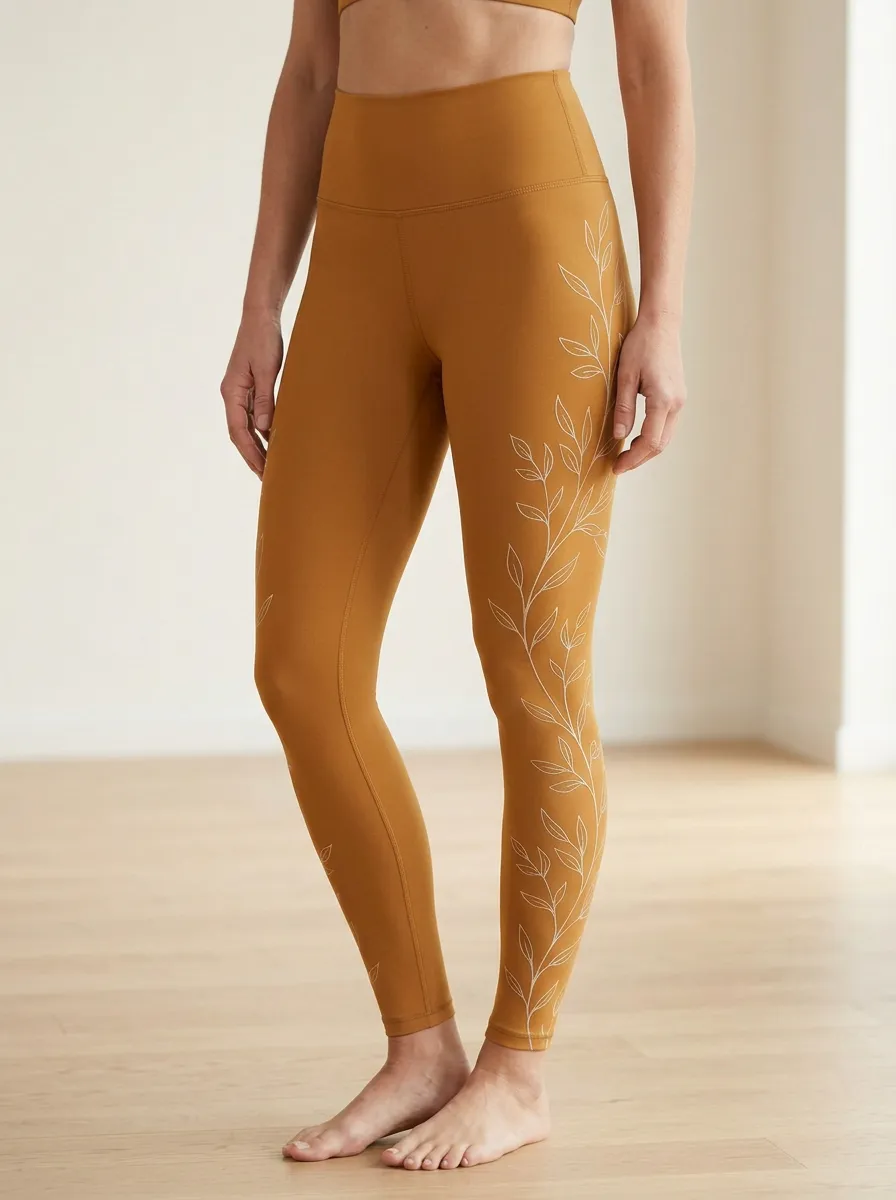 Women's Nature Botanical Vine Print Yoga Pants