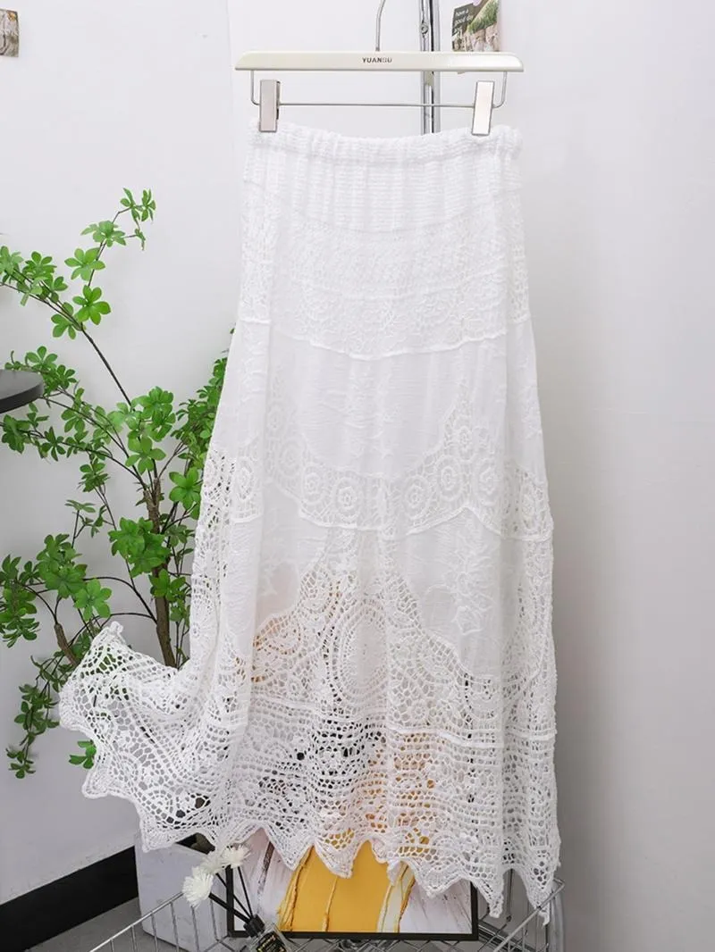 Women's Plain Hollow Out Skirt