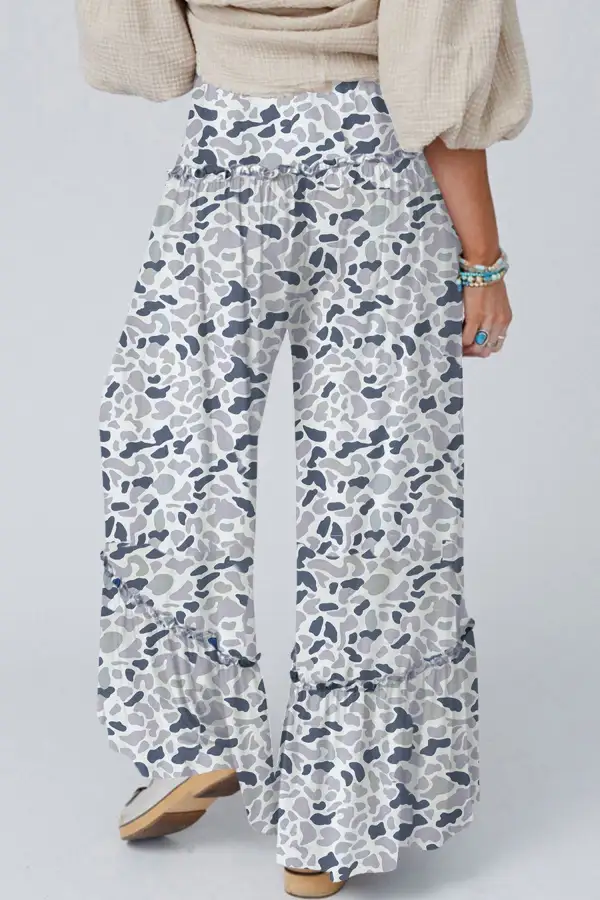 Print Wide Leg Pants