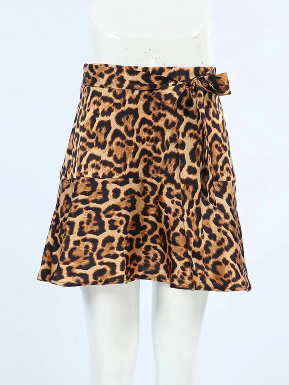 Natural Printed Leopard Skirt