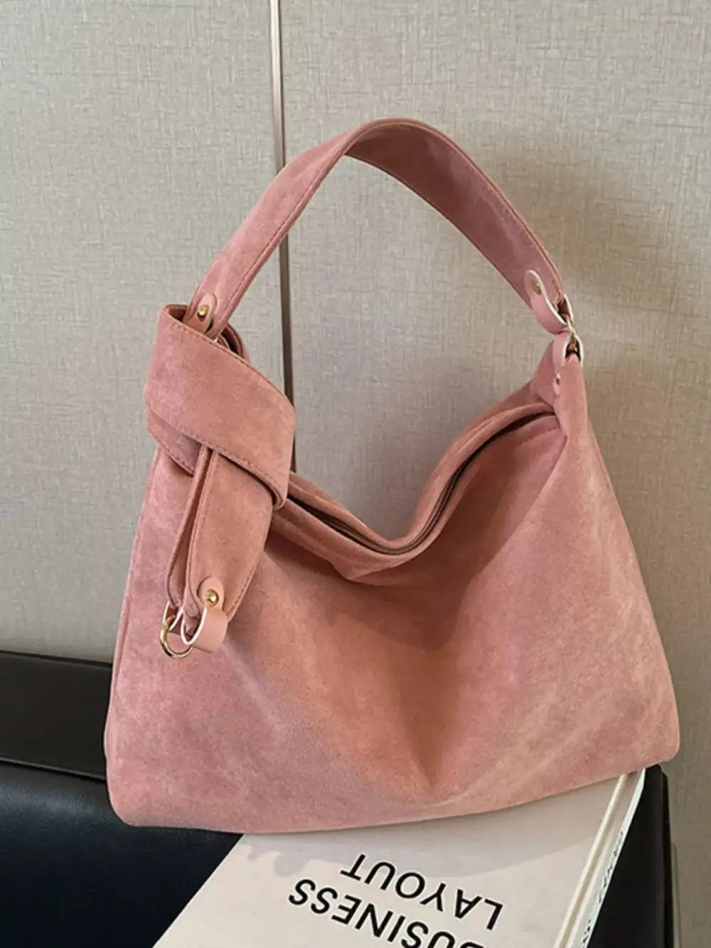Hobo Suede Shoulder Bag
