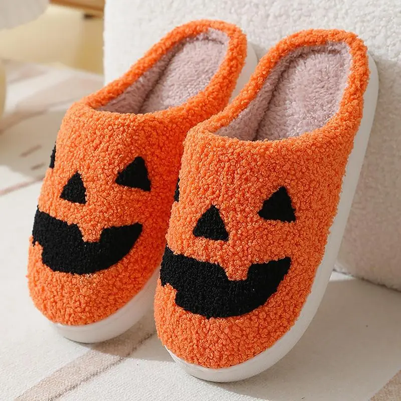 🎃🔥 Limited-Time Halloween Sale — 40% OFF! 🔥 Halloween Pumpkin Slippers for Women | Cozy Plush Warm Non-Slip Indoor Outdoor Spooky Cartoon Fluffy House Shoes | Perfect Holiday Gift