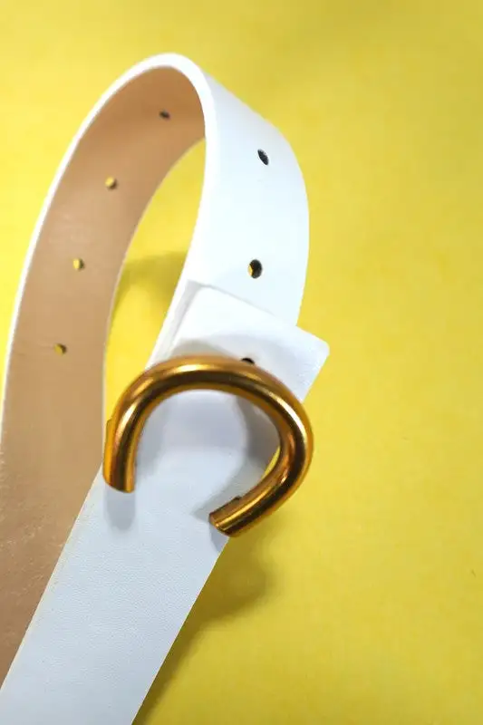 Polished Metal Buckle Belt