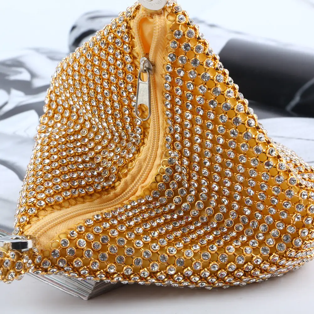 Roomy Rhinestone Clutch Bag