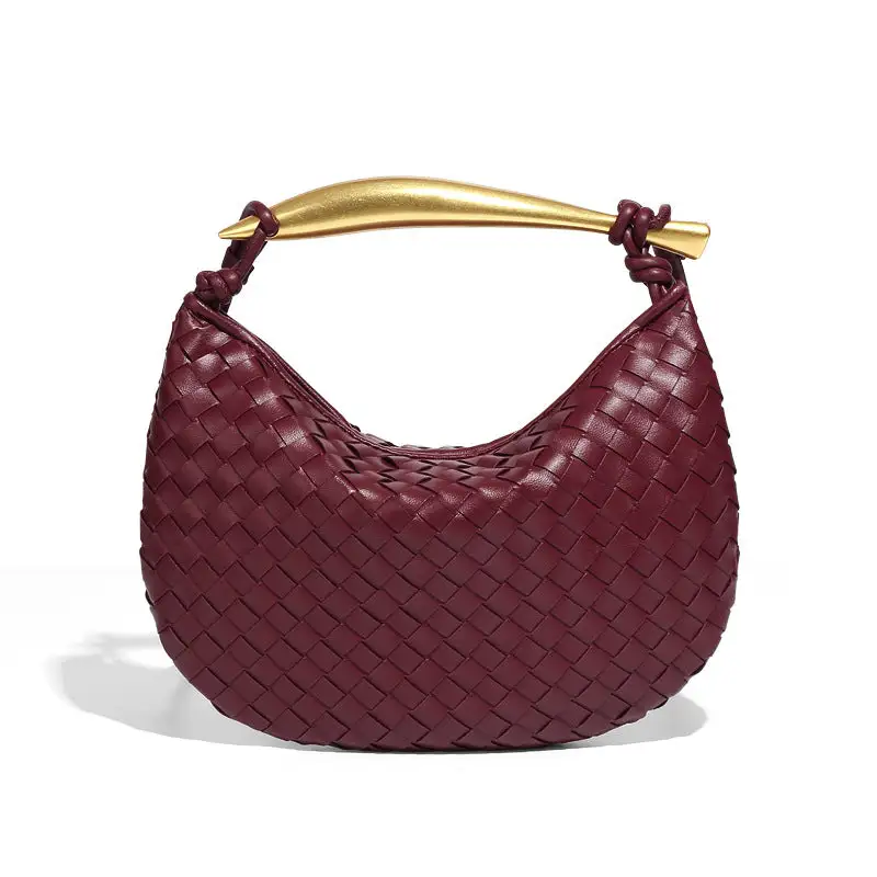 Handwoven Solid Dumpling Bag Casual Tote