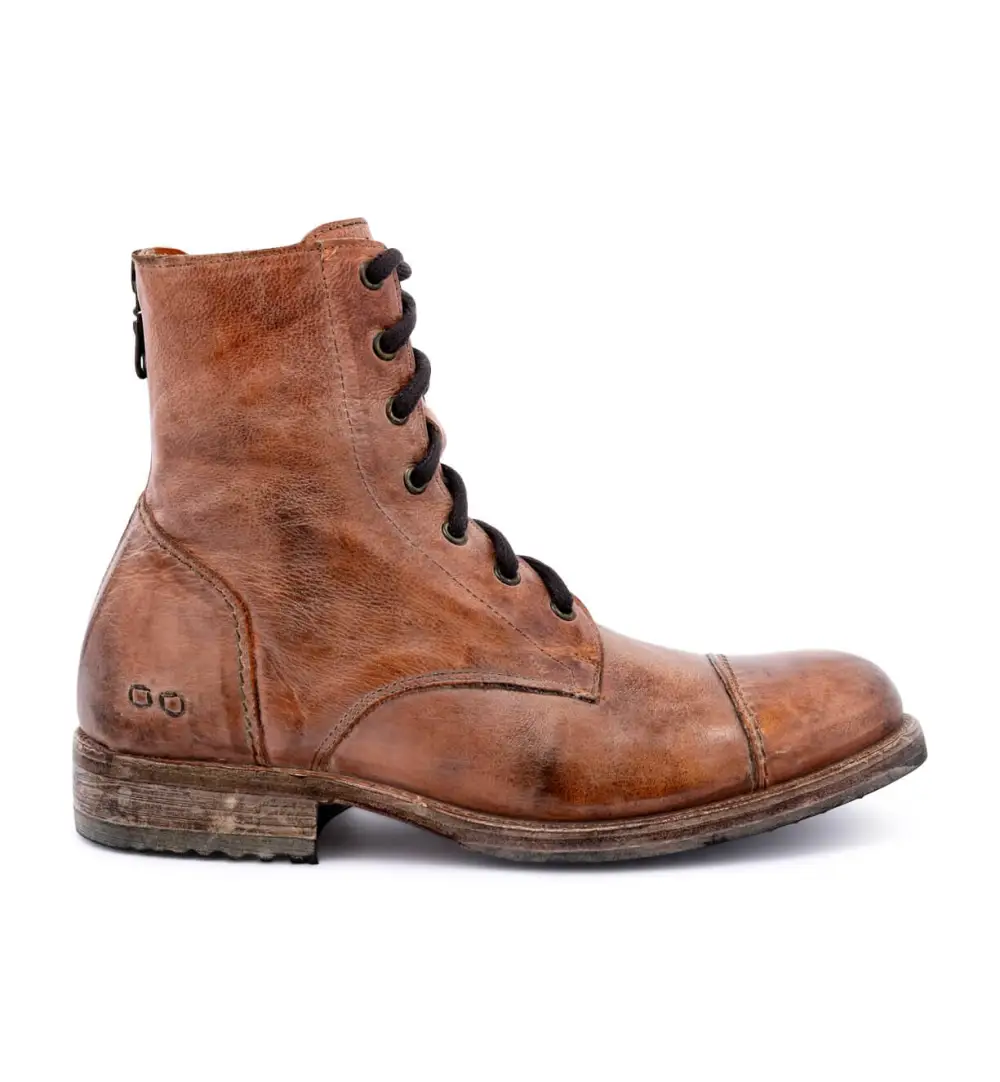 Back-Zip Streamlined Combat Boots