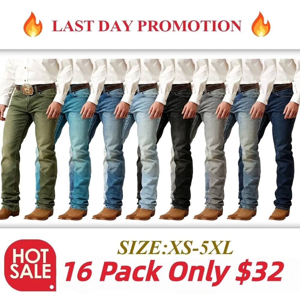 🔥 Men's Stretch Boot Cut Relaxed Jeans | High Stretch Denim Fabric, Comfortable Mobility Without Restriction All Day Long