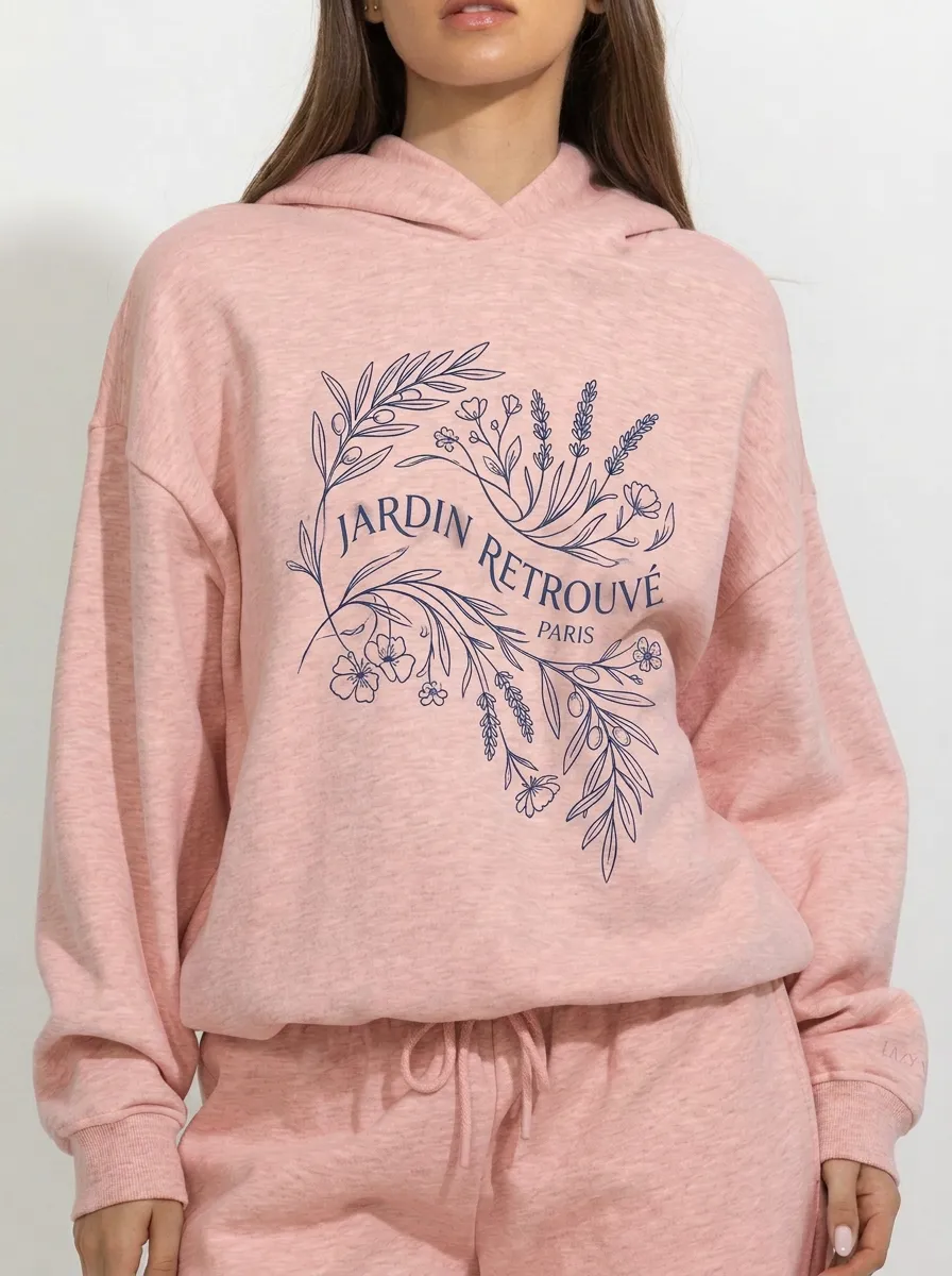Women's Paris Floral Jardin Retrouvé Printed Hoodie