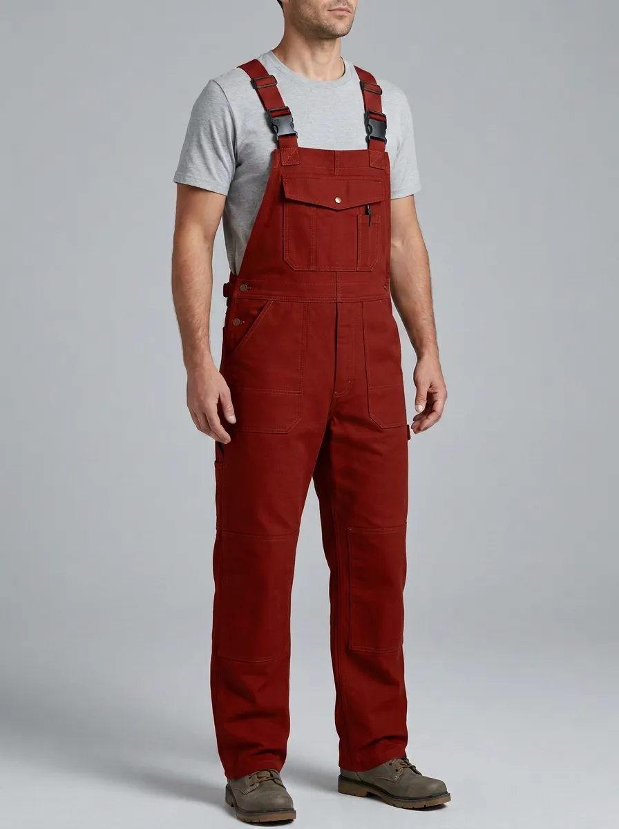 Men's Canvas Bib Work Overalls