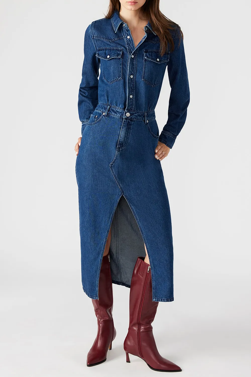 DENIM MAXI DRESS