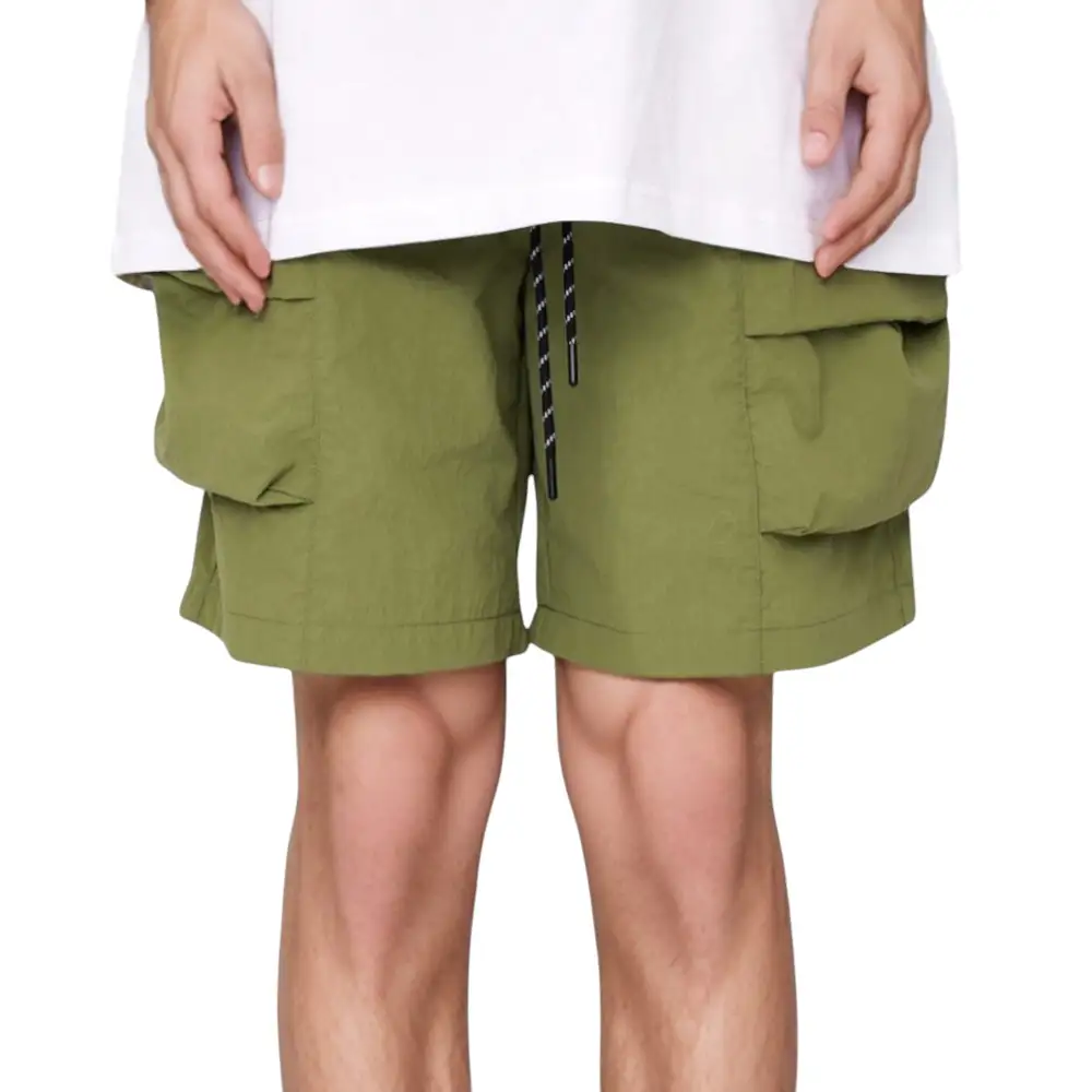 Drawstring Elastic-Waist Pocketed Men's Athletic Shorts