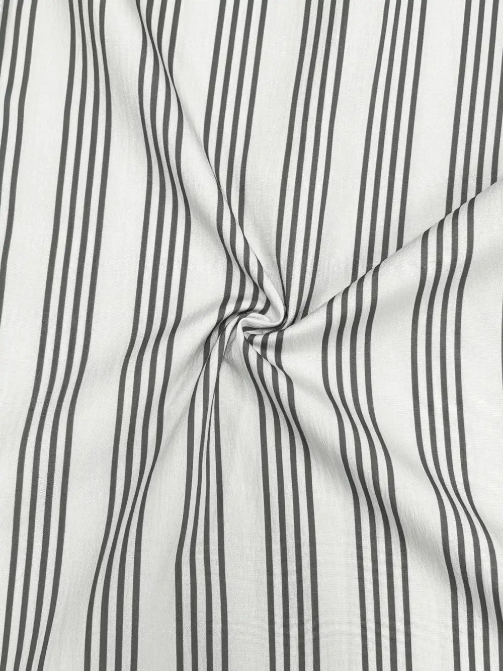 Drape Striped Button Front Midi Dress