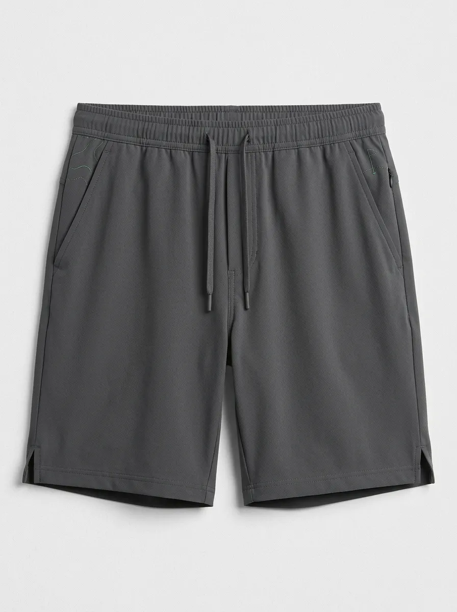 Classic Flag-Motif Embroidered Golf Athletic Shorts