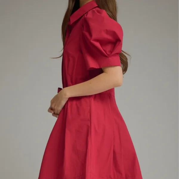 Puff Sleeve Mini Dress