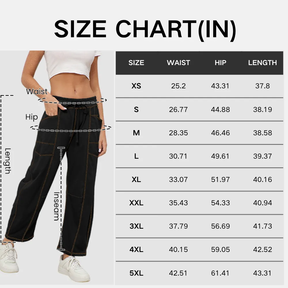 Women's High-Waisted Barrel Sweatpants: Baggy Wide-Leg Drawstring Joggers