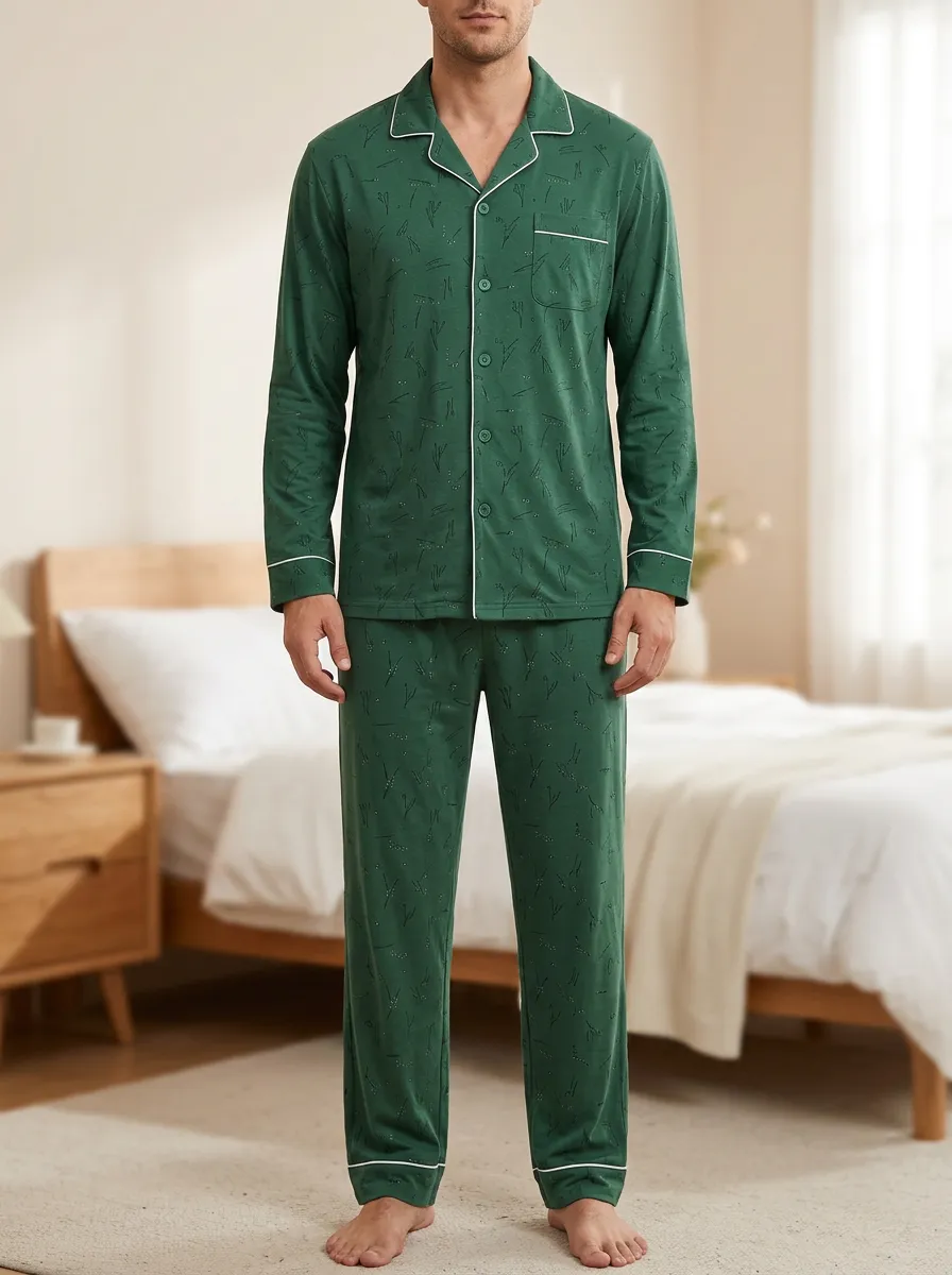 Refined Shape Classic Men's Pajama Set