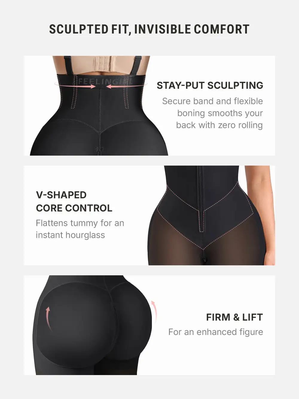 High Waist V Neck Shaping Shorts