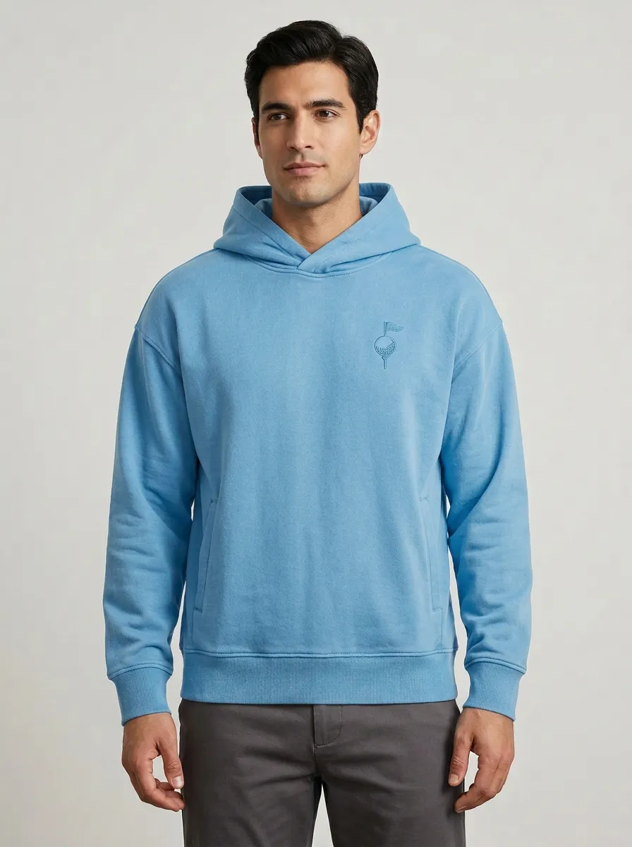 Fairway Golf-Ball Flag-Motif Golf Casual Hoodie