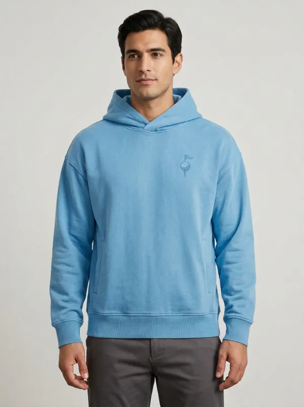 Fairway Golf-Ball Flag-Motif Golf Casual Hoodie