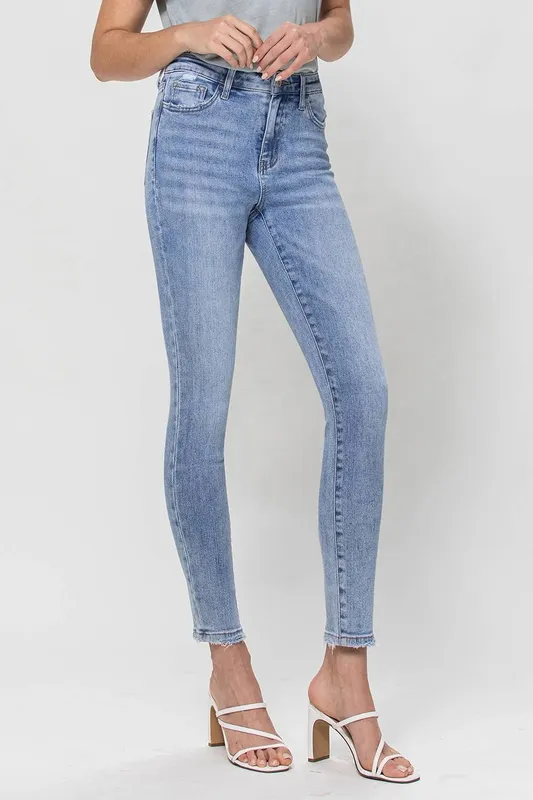 High Rise Ankle Skinny Jeans
