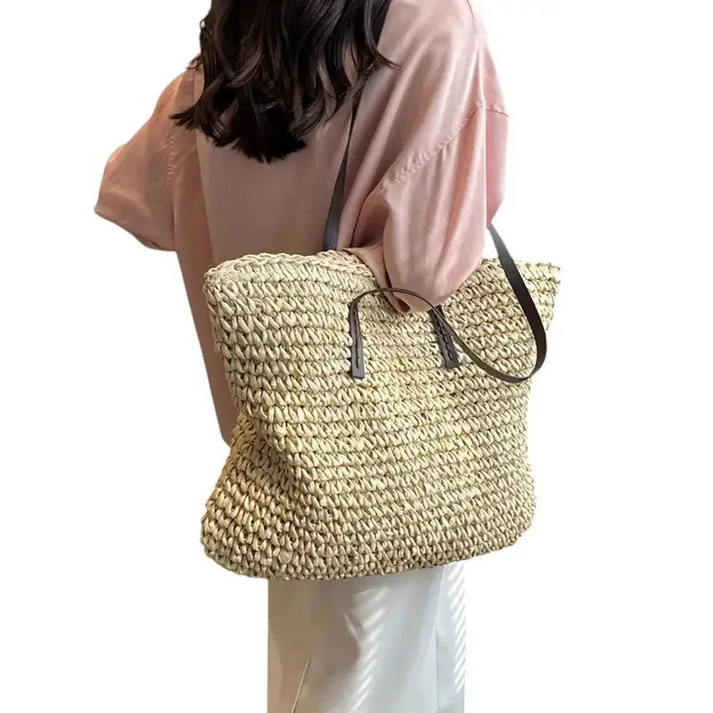 Woven Snap Front Tote Bag