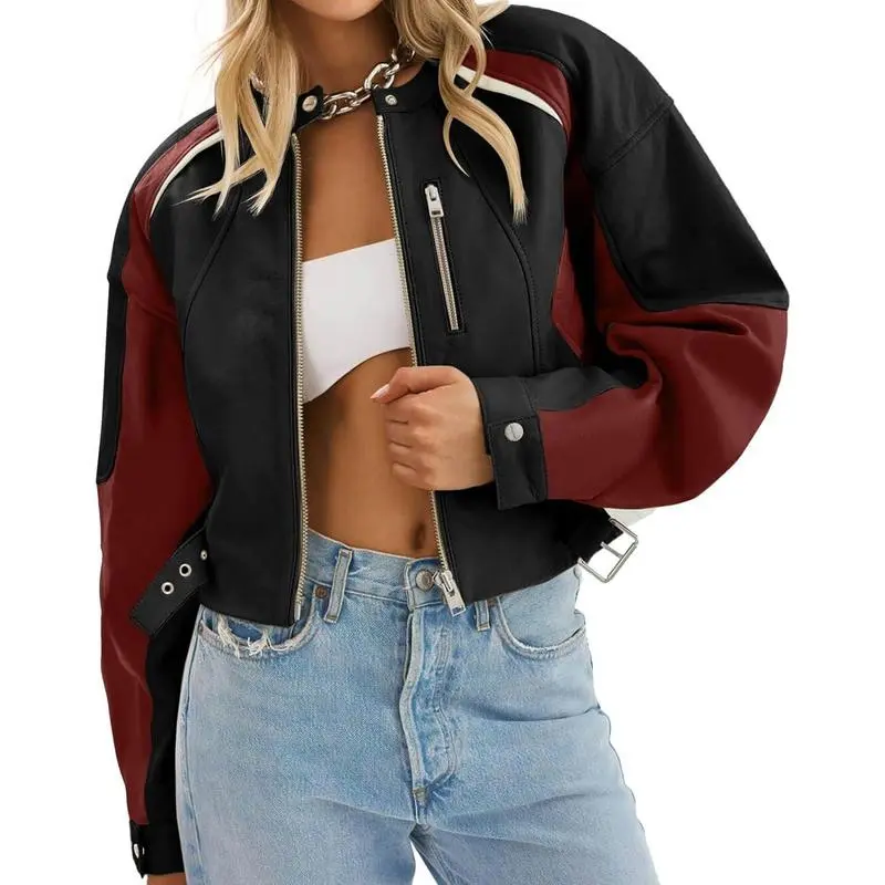 Women’s Faux Leather Bomber Jacket – Bold Style. Modern Edge. Everyday Confidence. 🔥 Limited-Time Offer – 40% OFF!