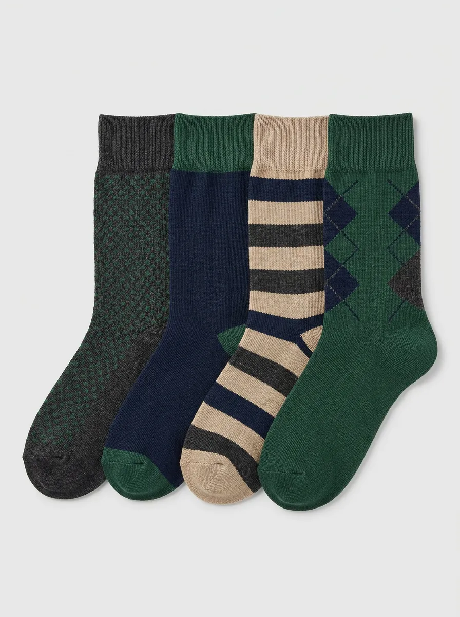 Men's Versatile Four Pair Socks