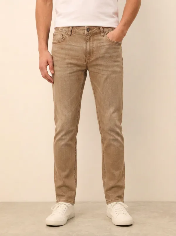 Men's Classic Comfort Washed Finish Stretch Denim Jeans