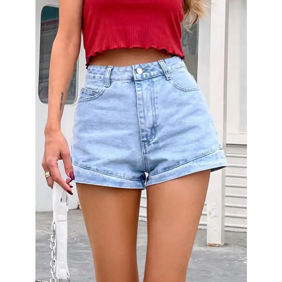 Denim Shorts with Pockets