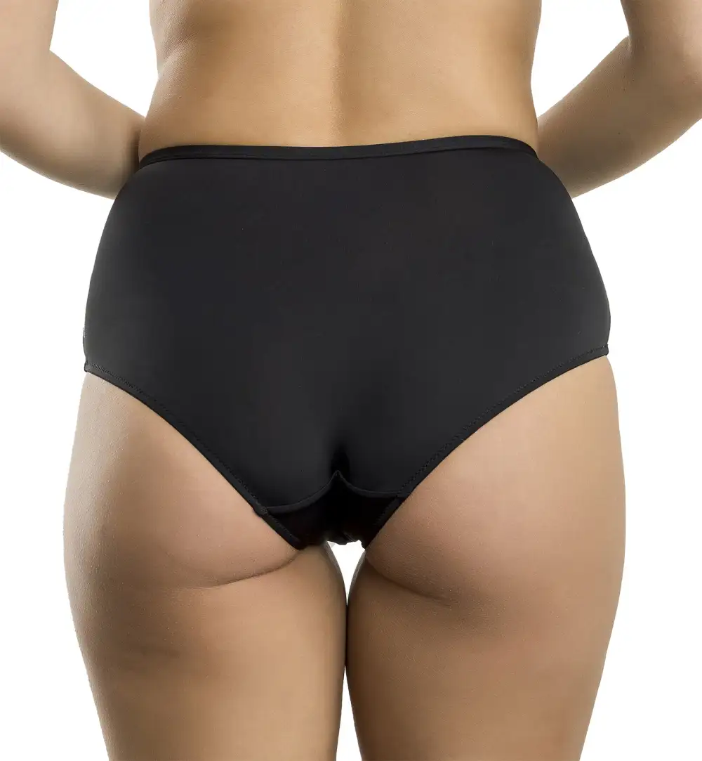 Classic High-Waist Lace Cotton Full-Coverage Brief Panty