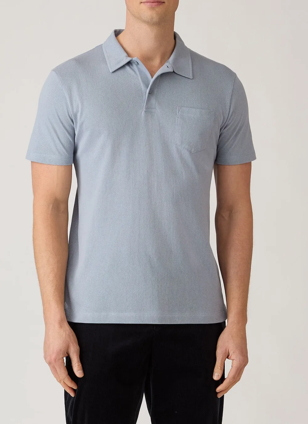 Refined Weekend Slim Fit Mesh Cotton Short Sleeve Polo Shirt