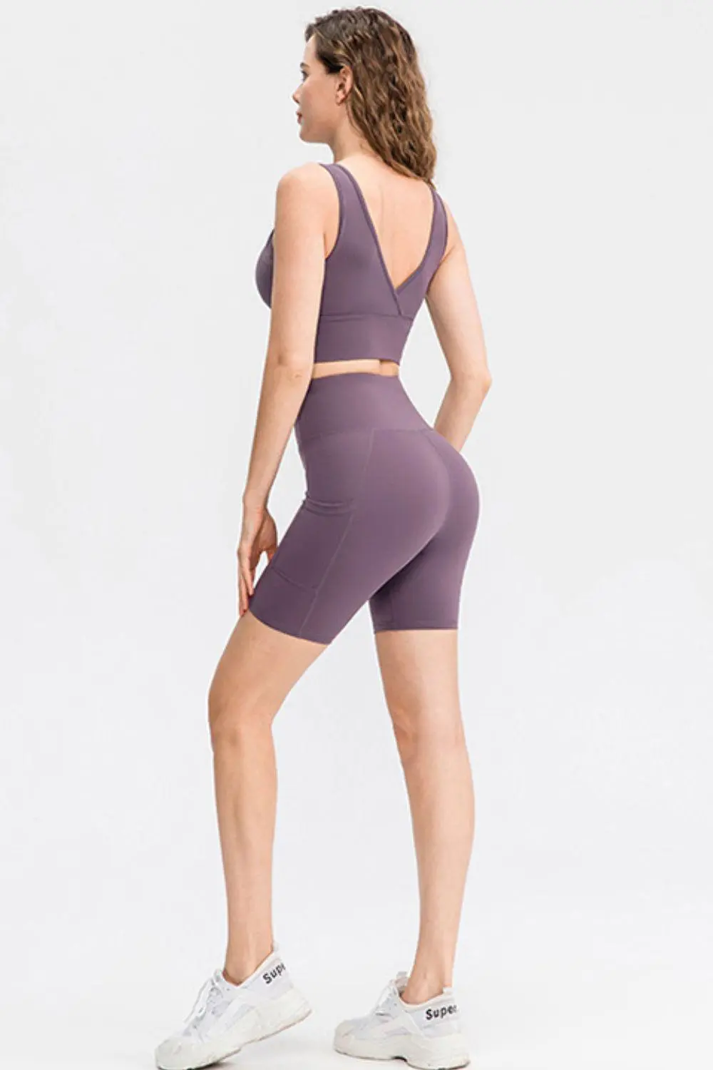Wide Waistband Sports Pocket Detail Shorts