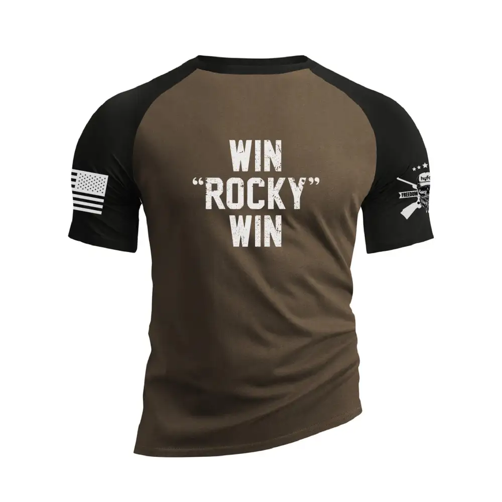 WIN ROCKY WIN RAGLAN GRAPHIC TEE