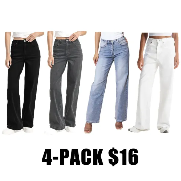 🔥Last Day 50% Off 🔥Women's Minimalist High Waist Denim Stretch Wide Leg Jeans