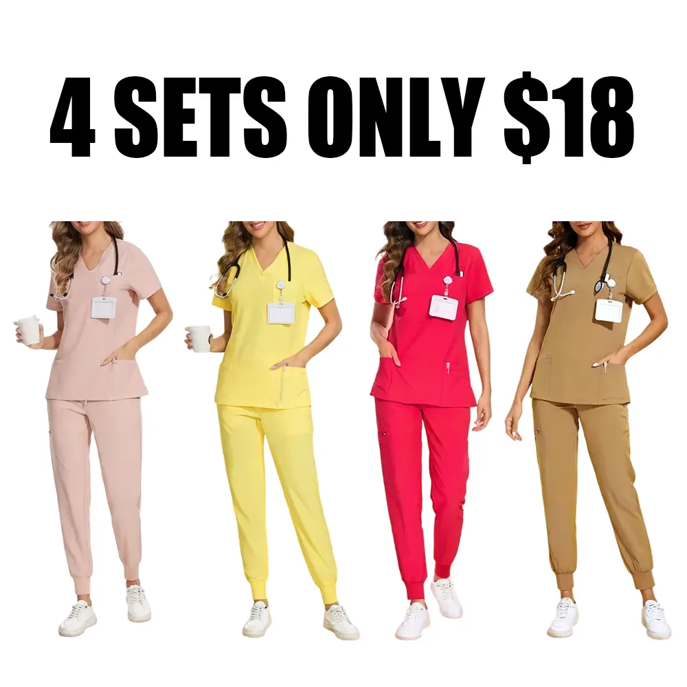 Women's Medical Suit - V-neck Top and Sweatpants