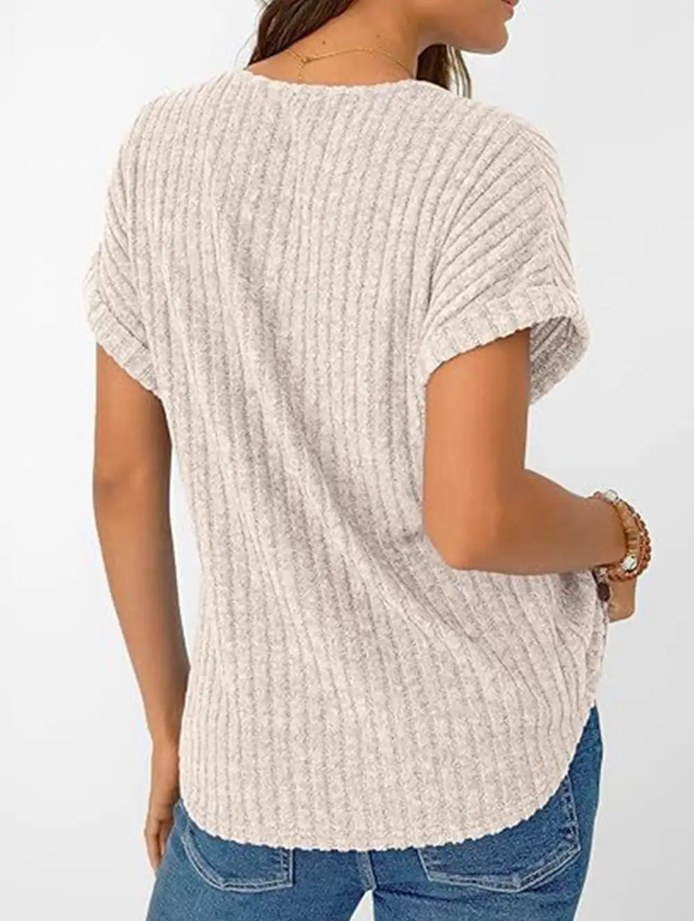 Draped V Neck Tee