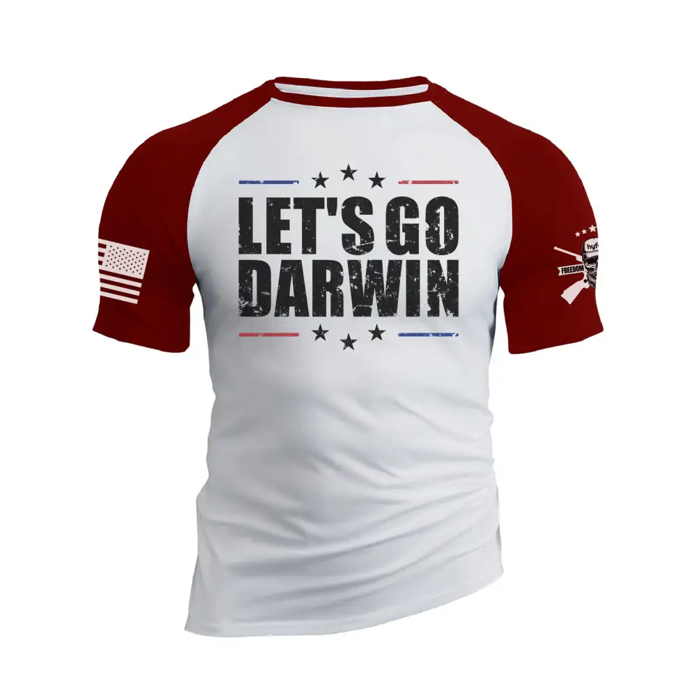 LETS GO DARWIN RAGLAN GRAPHIC TEE
