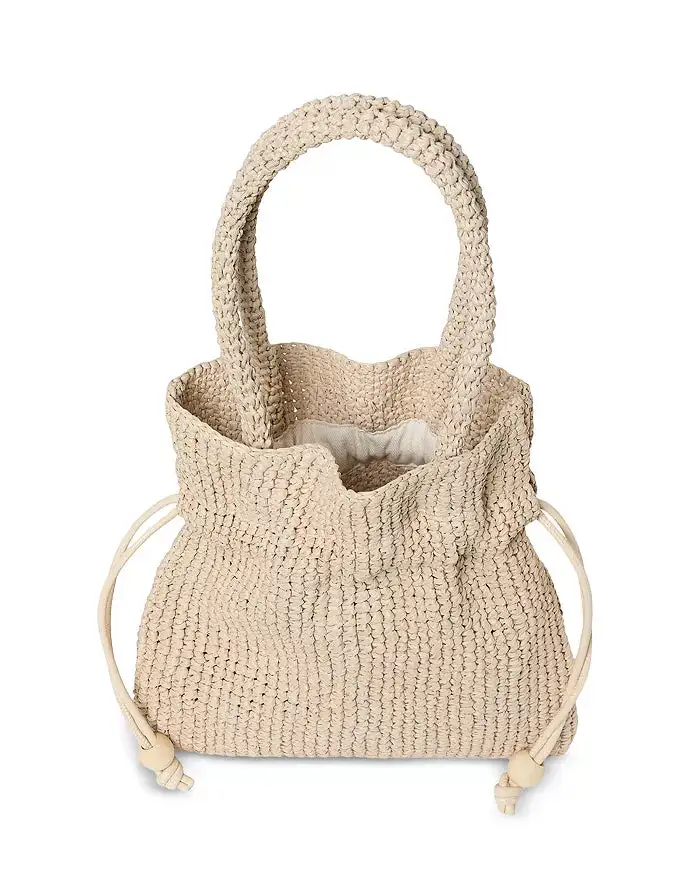 Drawstring Textured Carryall Bag