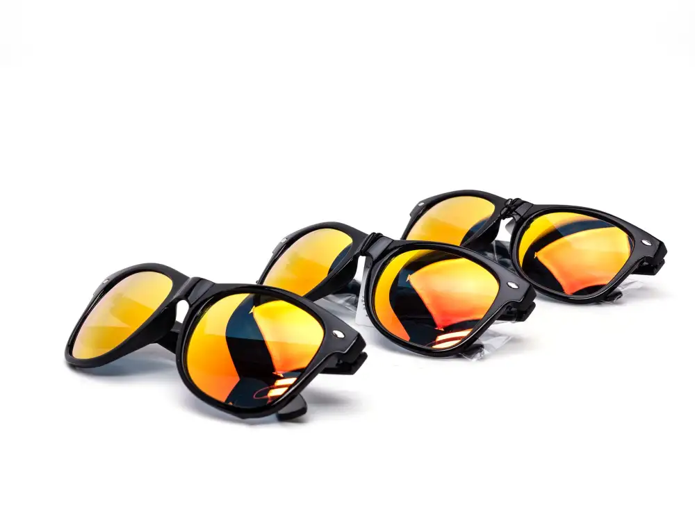 12-Pack All-Black Classic Square Mirror Sunglasses