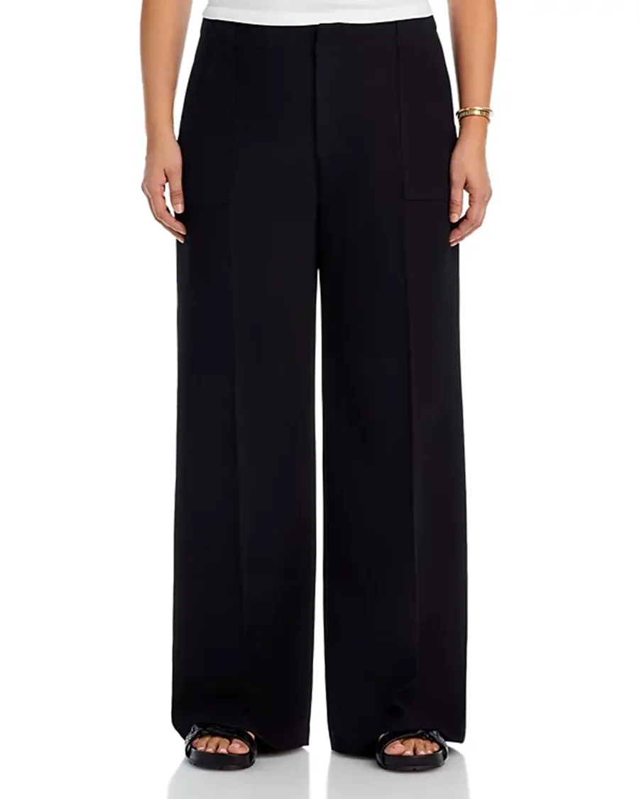 Belt Loops Wide Leg Pants