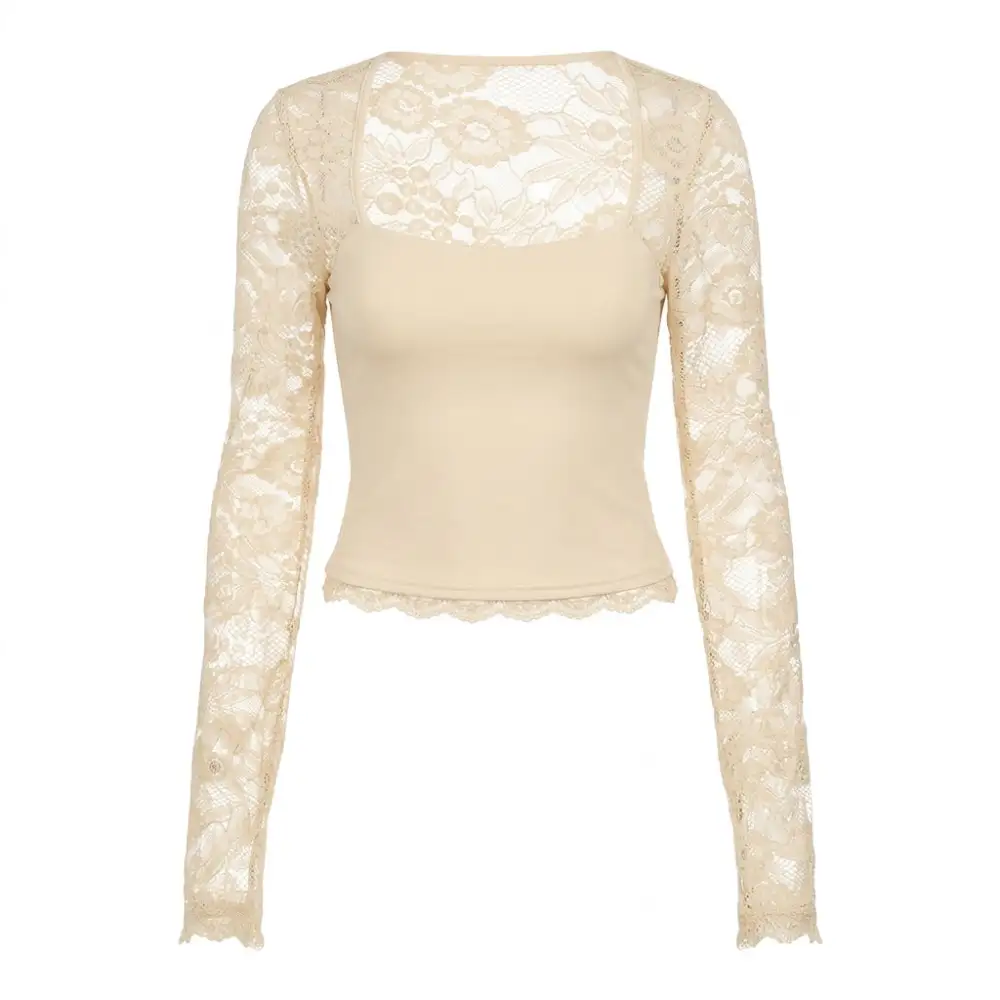 Floral Lace Sleeve Blouse