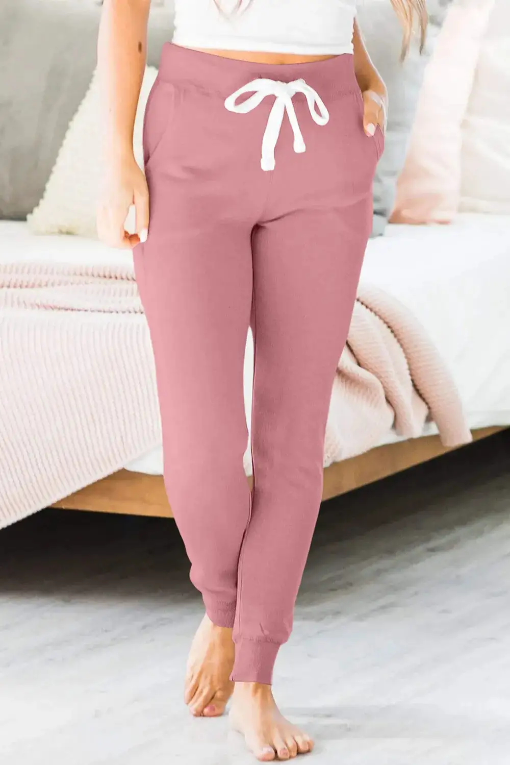 Layered Drawstring Pocket Detail Pants