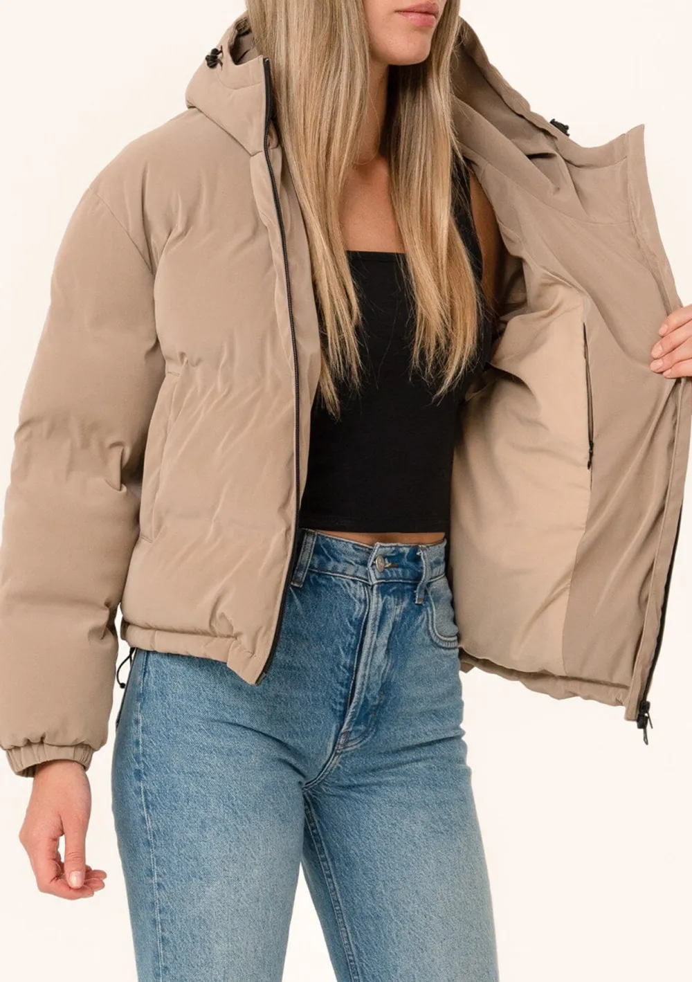 Zip Up Hooded Puffer Jacket