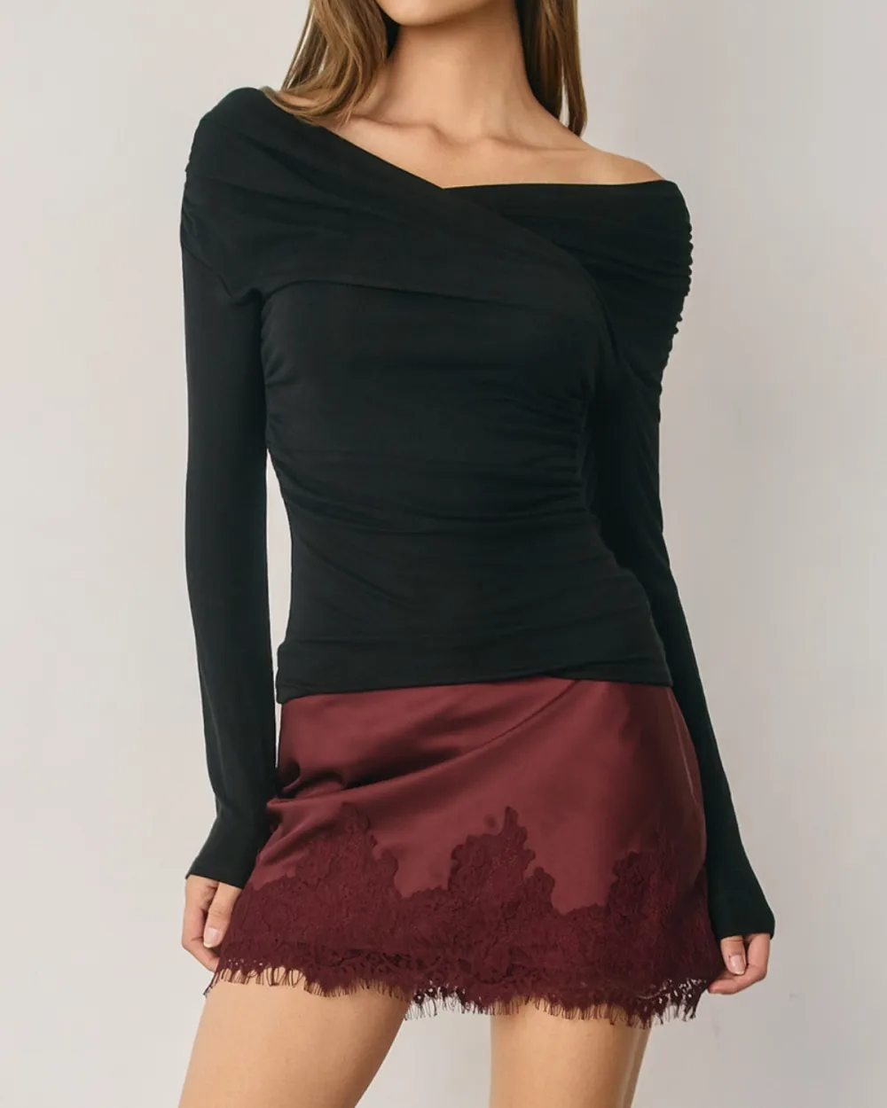 Off Shoulder Ruched Top