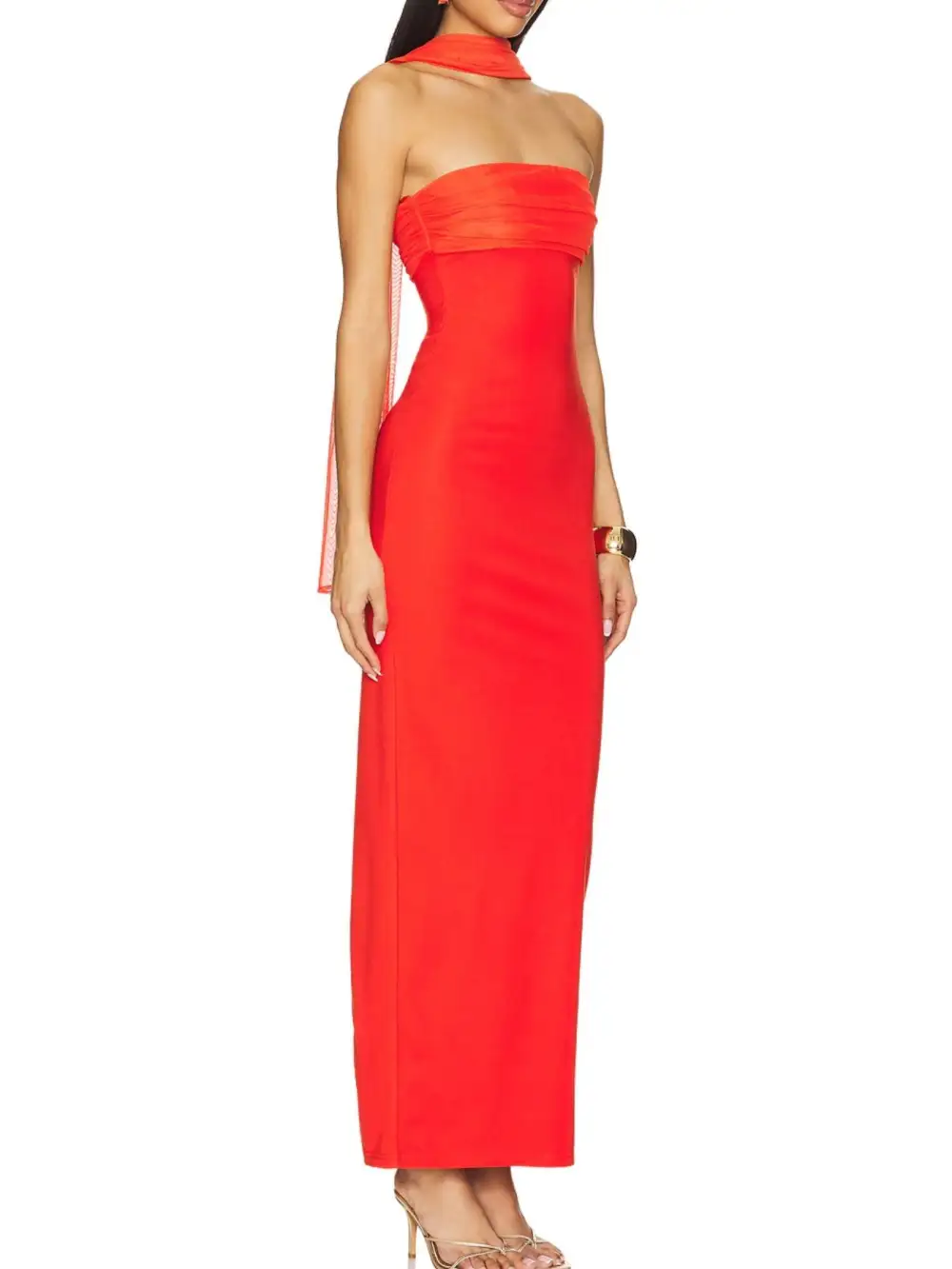 Smooth Finish Ruched Maxi Dress